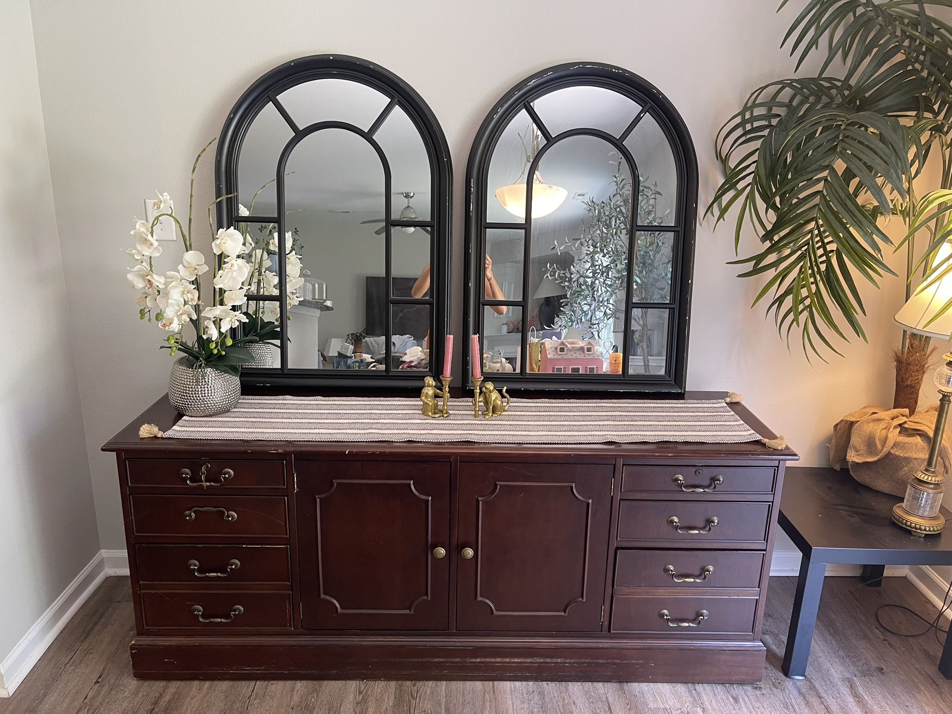 Credenza - Antique Myrtle Desk Credenza