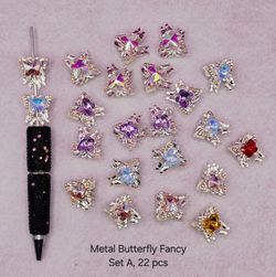 Metal Butterfly Fancy Beads - Set A