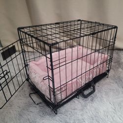 New In Box Small Dog Crate & Tray, Foldable Portable 18"x12"x14" Dog Cage Pet Carrier 