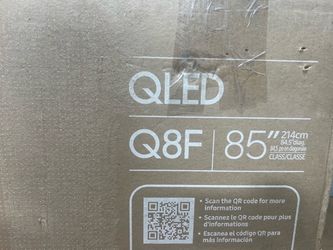 SAMSUNG 85” QLED Q8F 4K HDR VISION AI SMART TV  120HZ SLIM DEAIGN NEW IN OPEN BOX  WITH GUARANTEE 💯📺▶️✅
