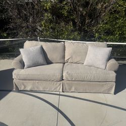 Nice Beige Couch Good Condition A Couple Of Light Stains
