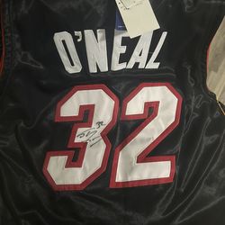 Signed Shaquille O’neal Jerseys, 32 Heat And 34 Lakers