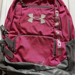 Under Armor Gray & Pink Backpack