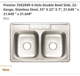 Lava Manos en su caja Nuevo Double Bowl Sink