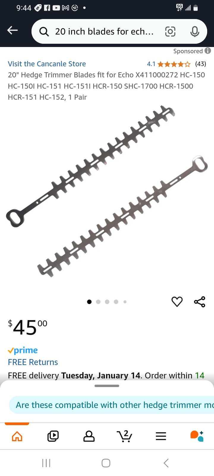 New Echo Blades