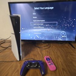 Ps5, Purple Controller, 32" Onn Tv
