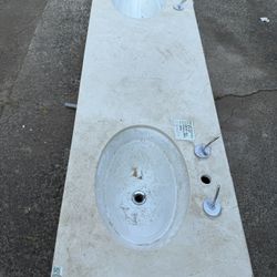63” Bathroom Double Sink FREE
