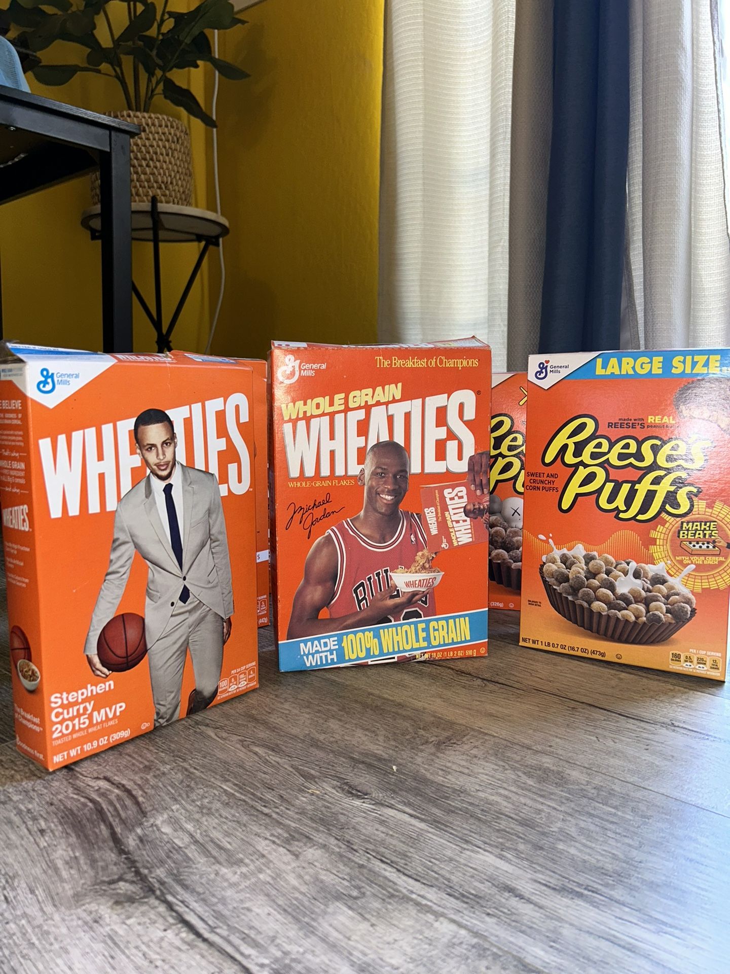 WHEATIES JORDAN, CURRY, REESES PUFFS