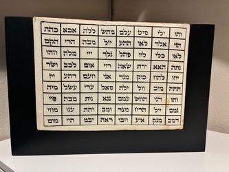 72 Names of God Lamp One of a Kind
