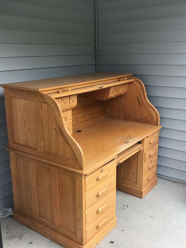 Oak Rolltop Desk For In Post Falls Id Offerup
