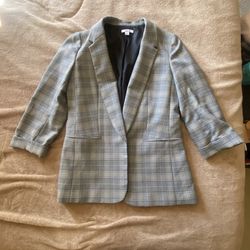 Sporty Plaid Blazer (Size M)