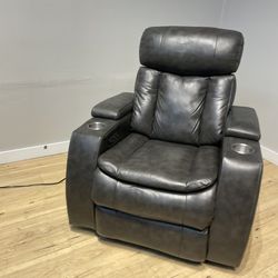 Gray power reclining recliner chair