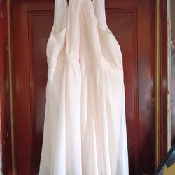 David's Bridal Cream Color Dress