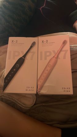 BRAND NEW ZD-X2 Sonic Electric Toothbrush Bundle Black & Pink