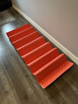 22"x72" Camping Sleeping Pad, 5/8" thickness, Orange/Silver color