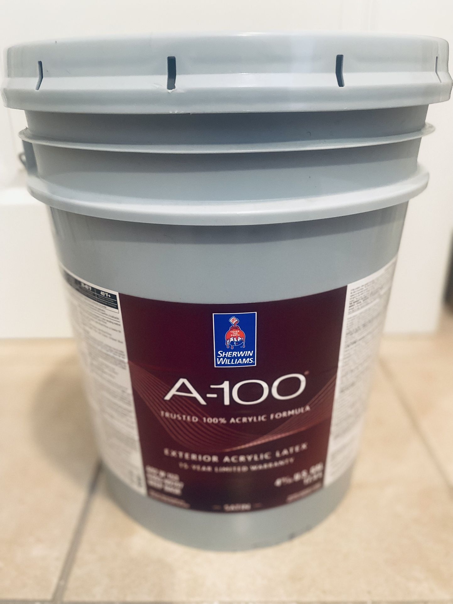 Exterior Satin Blue Paint. #6801 Regale Blue. 5 Gallons.