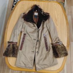 Like New Axel's Artico Faux Fur Brown Coat (Made In Italy)
