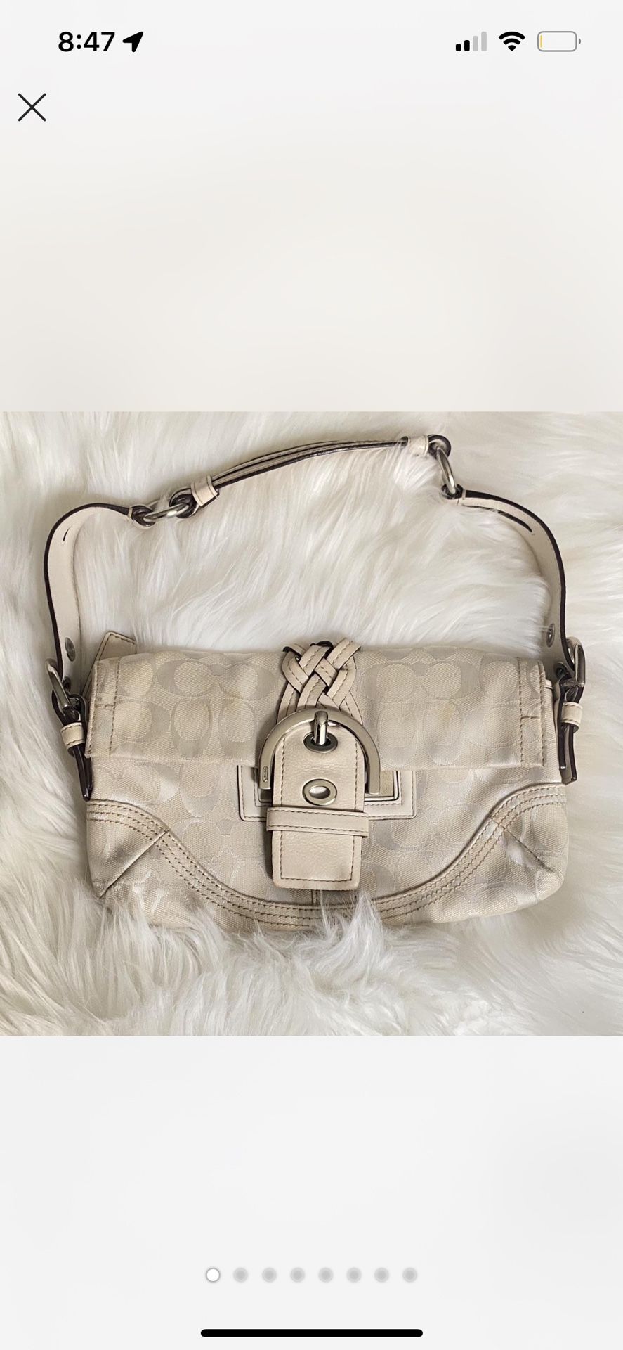 white coach bag