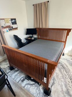 Queen size frame with 12” mattress