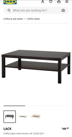 Espresso Black Coffee Table with Lower Shelf