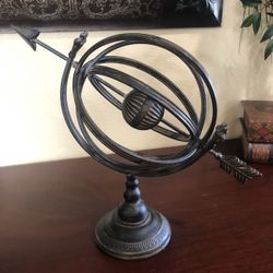 Armillary 16” Tall Arrow Through Sphere 4 Rings Celestial Astronomical Home Decor