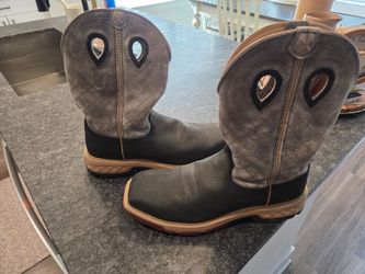Twisted X Men's Brown CellStretch Western Work Boots - Alloy Toe 13 $50