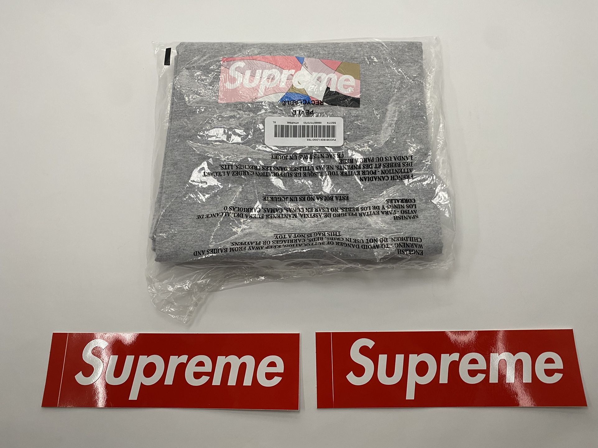 Supreme Emilio Pucci Box Logo Tee Size XL Extra Large SS21