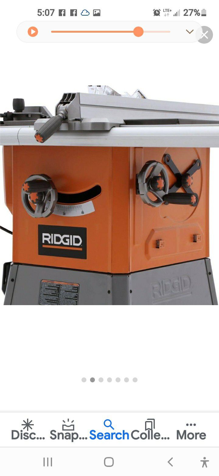 Lightly Used Ridgid 10 Inch Professional Table Saw With New 10 Inch Dimond Blade  