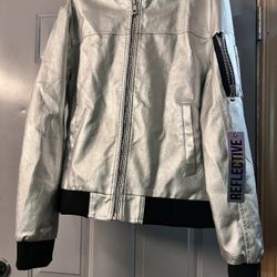 FRIED / Silver Reflective Premium Bomber Jacket  *BRAND NEW* 🔥🔥🔥