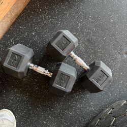 CAP Barbell Coated Hex Dumbbell Weight | Multiple Options Chrome Handle 45 lb