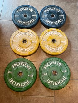 Rogue color echo bumper plate set 210lbs