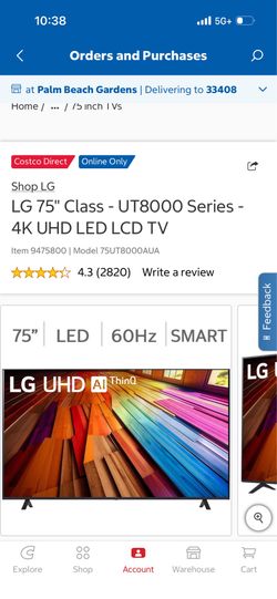 LG 75’ cracked screen