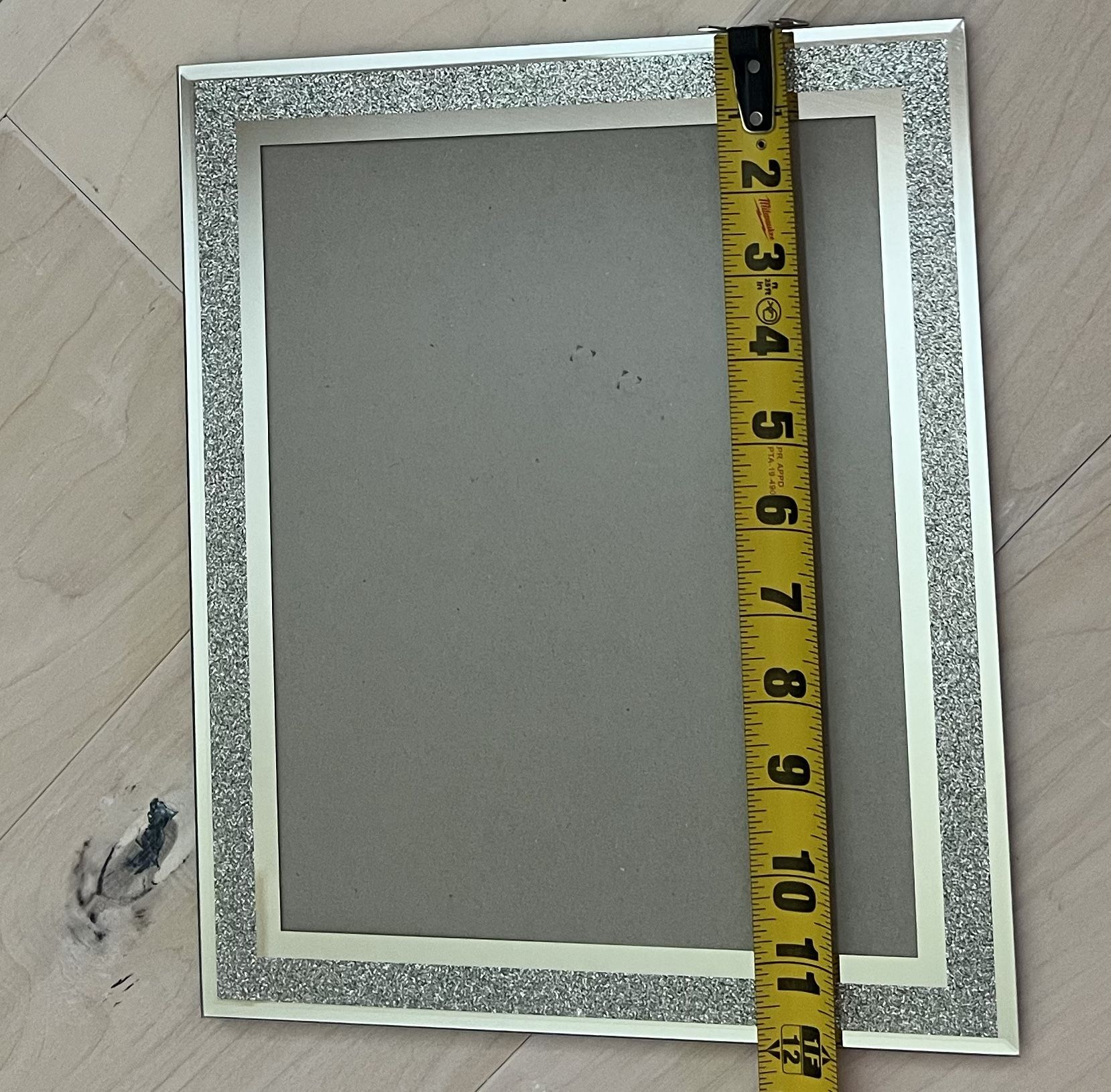 Set Of 2 Glam Picture Frames 8” X 10” Glitter, Sparkle Glass Tabletop