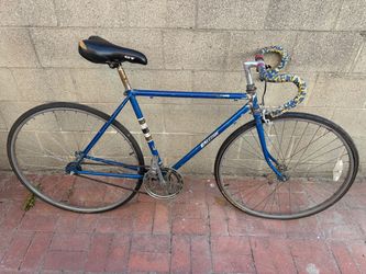 Vintage Raleigh road bike, blue, single brake, steel frame