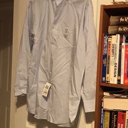 Tommy Hilfiger Nwt $80 On Tag   16.5 32/33 Soft Blue Dress Shirt