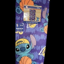 NBA Disney Stitch Microfiber Beach Towel 40x72in