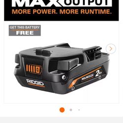 18v 2.0 Ah MAX Output Lithium -ion Battery Rigid