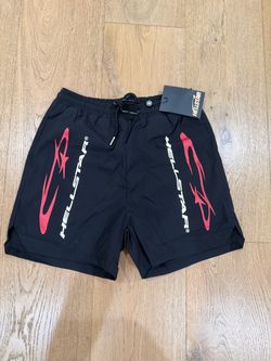 Hellstar Black Shorts with Red Logo