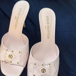 Louis Vuitton pink mule Heels
