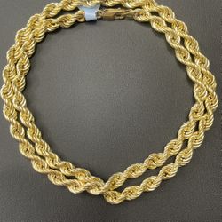 14kt Hollow Rope Chain 
