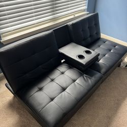 Mainstays Memory Foam PillowTop Futon with Cupholder