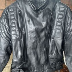 PLG Vintage Leather Motorcycle Jacket