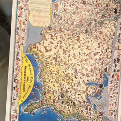 Vintage The National Rifle Association Pictorial Wildlife And Game Map Of The United States