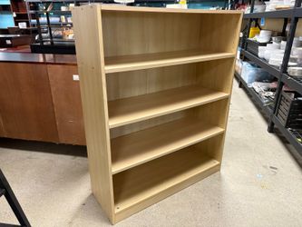 Blonde 4-Shelf Minimalist Bookcase