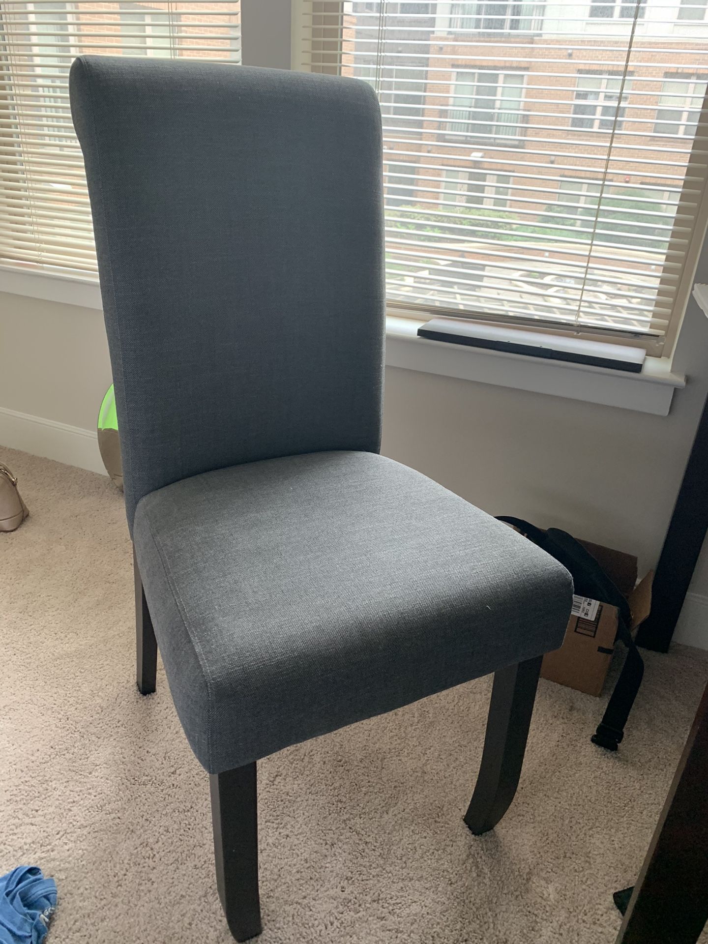 Comfortable grey desk/dining chair