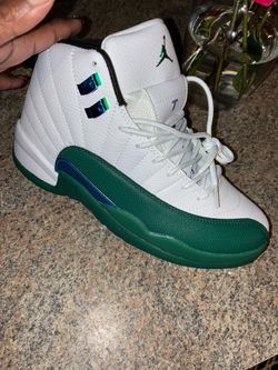 Air Jordan 12 White Green High-Top Sneakers