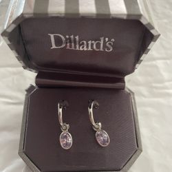 New Cute Earrings With Lavender Stone