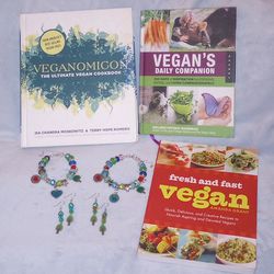 Mother Nature Earth Ocean Bracelet Earrings Unique 3 Vegan Cookbooks 