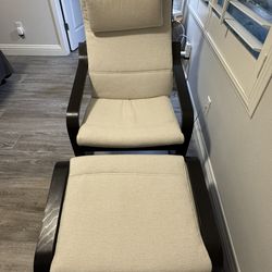 Armchair and Ottoman - IKEA Poang