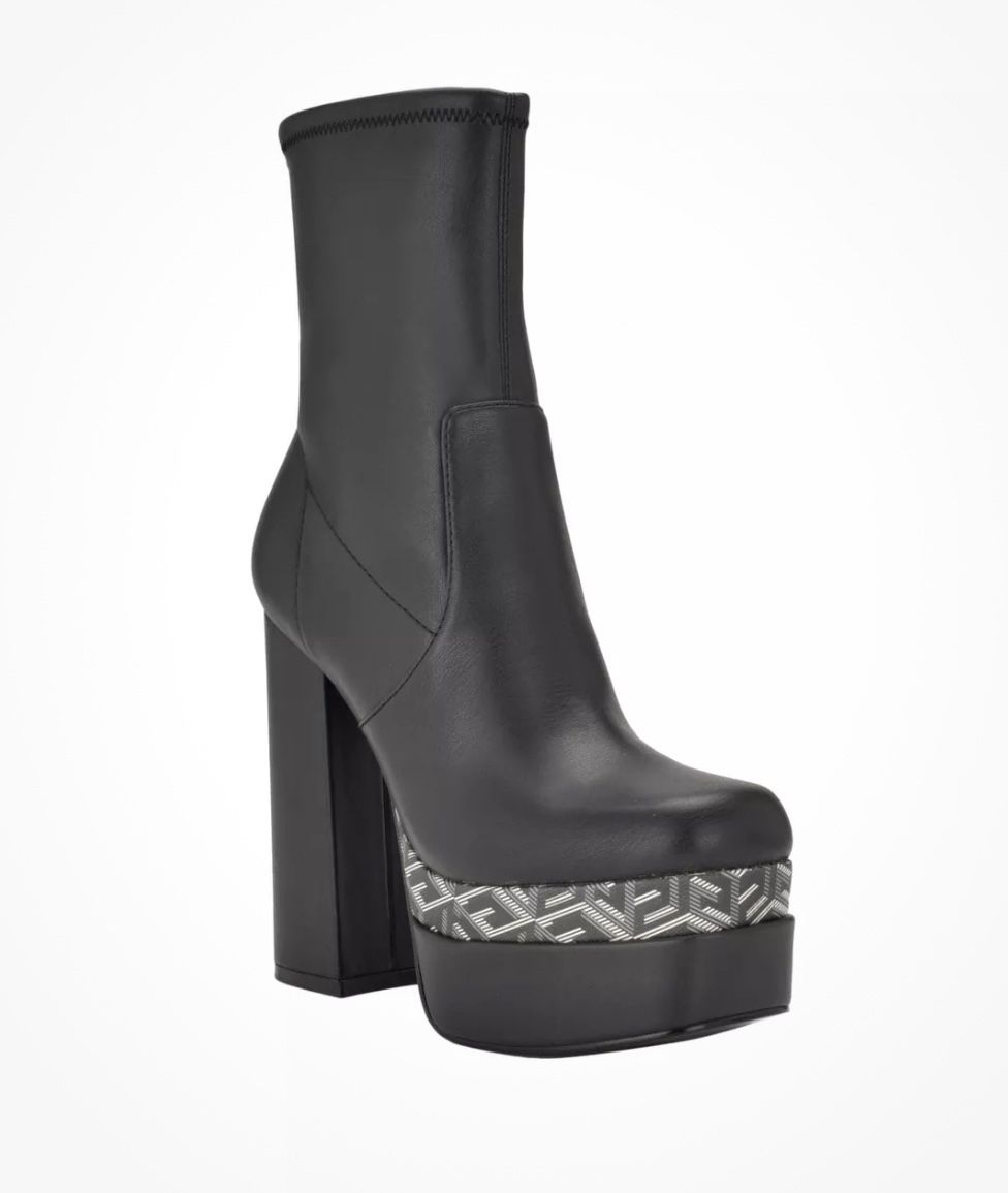 GUESS Women's Caballa Platform Block Heel Dress Booties Size 9